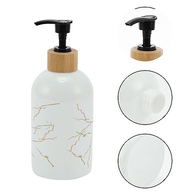 Simple Cylindrical Soap Pump Dispenser for Bathroom Hotel Motel 400ml 1 Pcs