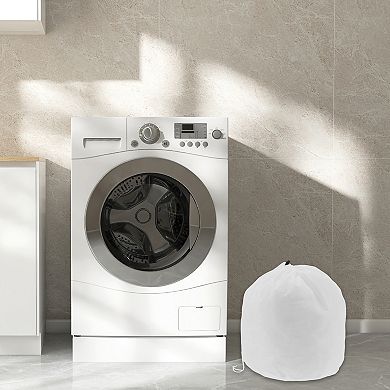 Drawstring M Laundry Bags for Laundry Room Bathroom 19.69"x15.75" 60L White