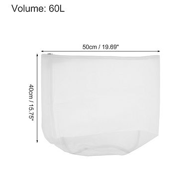 Drawstring M Laundry Bags for Laundry Room Bathroom 19.69"x15.75" 60L White