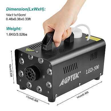 Fog Machine With Wireless Remote Control And Colorful LED Light