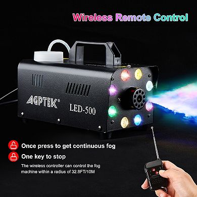 Fog Machine With Wireless Remote Control And Colorful LED Light