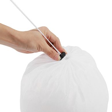 Drawstring S Laundry Bags for Laundry Room Bathroom 15.75"x11.81" 27L White