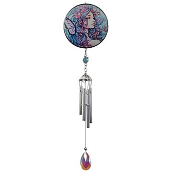 FC Design 21" Long Fairy Silhouette Scene Wind Chime Decoration Garden and Patio Decor