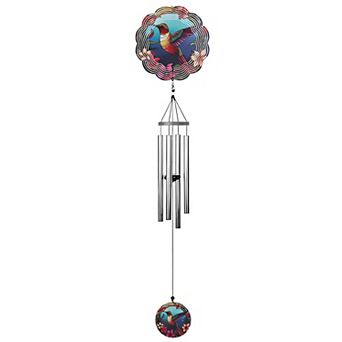 FC Design 40" Long Hummingbird Ripple Illusion Wind Chime Decoration Garden and Patio Decor