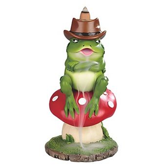 FC Design 6.5"H Frog on Mushroom Backflow Figurine Decoration Home Room Decor