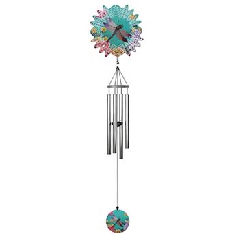 FC Design 40" Long Dragonfly Ripple Illusion Wind Chime Decoration Garden and Patio Decor