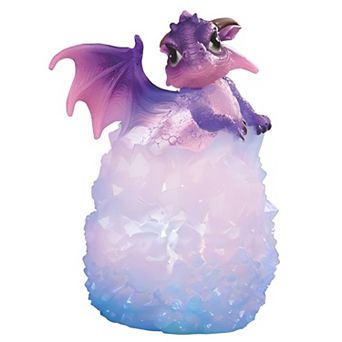 FC Design 6"H Purple LED Cute Dragon on Icicle Figurine Decoration Home Room Decor