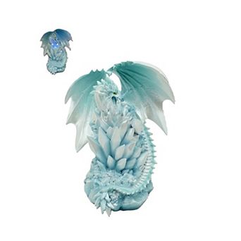 FC Design 8"H LED White and Blue Dragon Figurine Decoration Home Room Decor