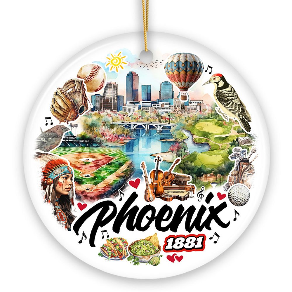 Printtoo décoratif Phoenix City of Arizona Souvenir Gravé Aimant en