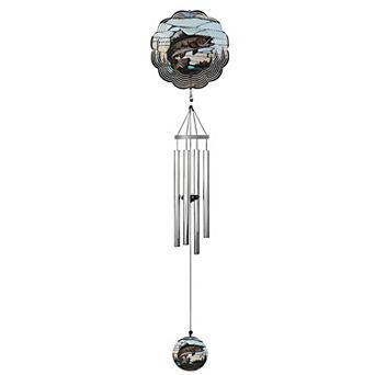 FC Design 40" Long Fish Ripple Illusion Wind Chime Decoration Garden and Patio Decor