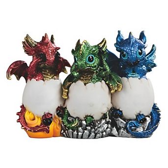 FC Design 3 pc Set 7.75"W Wise Dragon in Eggs Figurine Decoration Home Room Decor