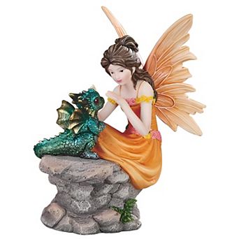 FC Design 7.5"H Fairy with Dragon Figurine Decoration Home Room Decor