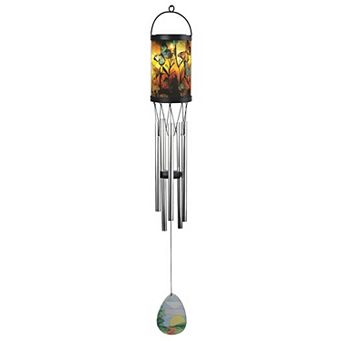 FC Design 31" Long Butterfly Solar Light Wind Chime Decoration Garden and Patio Decor