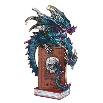 FC Design 8.75"H Blue Dragon on a Book Figurine Decoration Home Room Decor