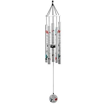 FC Design 36" Long Hummingbird Stamped Tube Wind Chime Decoration Garden and Patio Decor
