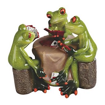 FC Design 6"W Frogs Playing Poker Game Figurine Decoration Home Room Decor