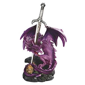 FC Design 5.5"H Purple Dragon with Sword Figurine Decoration Home Room Decor