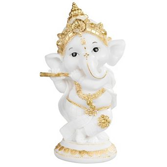 FC Design 6"H Ganesh Playing Flute Figurine Decoration Home Room Decor