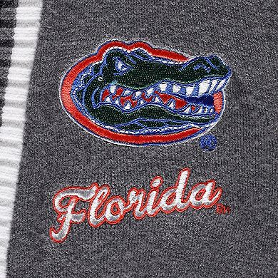 Women's Gameday Couture Charcoal Florida Gators One More Round Tri-Blend Striped Hooded Cardigan Sweater