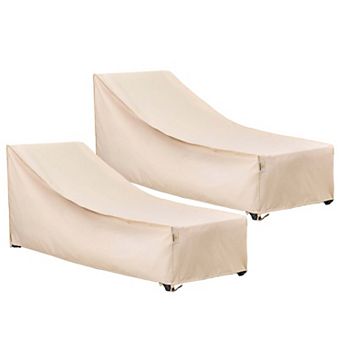 F&J Outdoors Premium Waterproof Outdoor Patio Chaise Lounge Covers - 84"L x 32" W x 34"H