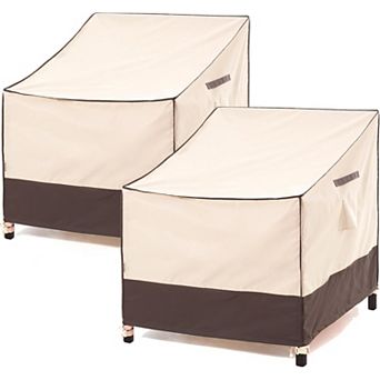 F&J Outdoors Premium Waterproof Outdoor Patio Chair Covers - 2 Packs - 33"W x 36"D x 36"H