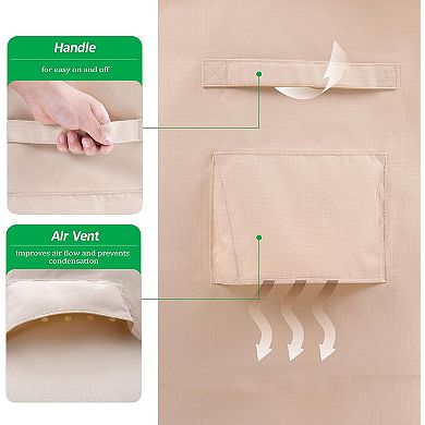 F&J Outdoors Premium Waterproof Outdoor Patio Rectangular Table Cover