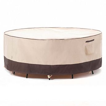 F&J Outdoors Premium Waterproof Outdoor Patio Round Table Cover - 96"Dia x 27.5"H