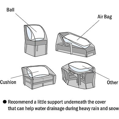 F&J Outdoors Premium Waterproof Outdoor Patio Rectangular Table Cover - 100"W x 100"D x 27.5"H