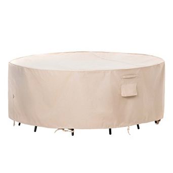 F&J Outdoors Premium Waterproof Outdoor Patio Round Table Cover - 84"Dia x 27.5"H