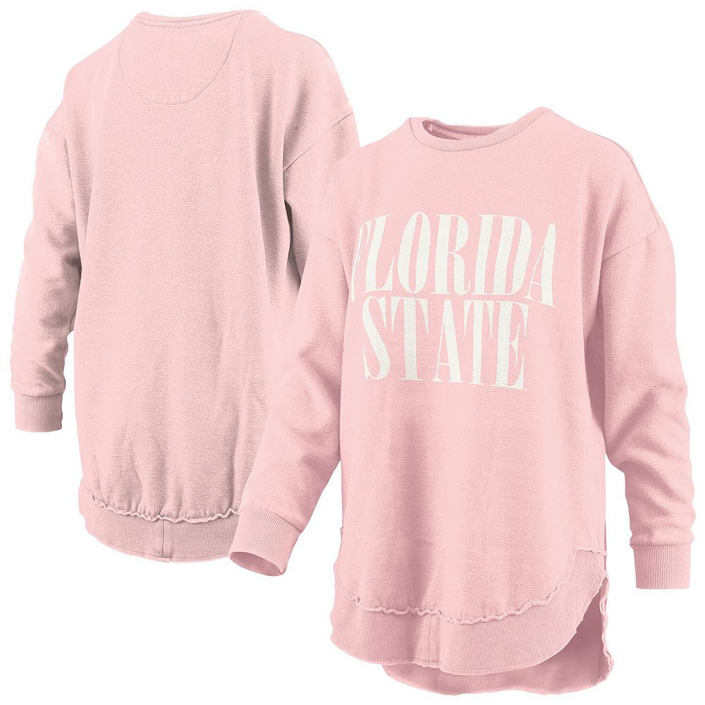 Women's Pressbox Pink Florida State Seminoles Poncho Fleece Pullover ...