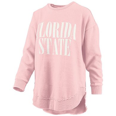 Women's Pressbox Pink Florida State Seminoles Poncho Fleece Pullover Sweatshirt