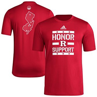 Men's adidas Scarlet Rutgers Scarlet Knights Honor & Support Pre-Game T-Shirt
