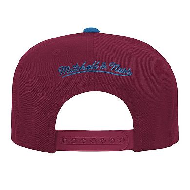 Youth Mitchell & Ness Burgundy/Blue Colorado Avalanche Core Team Two-Tone Snapback Hat