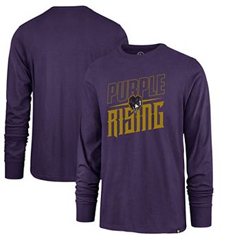 Men's '47 Purple Baltimore Ravens Purple Rising Super Rival Long Sleeve T-Shirt