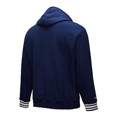 Men's Mitchell & Ness Navy Penn State Nittany Lions Chainstich Fleece Pullover Hoodie