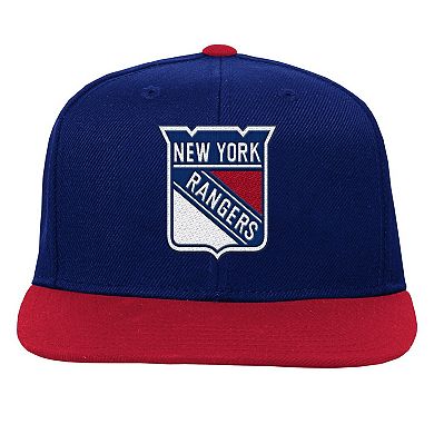 Youth Mitchell & Ness Blue/Red New York Rangers Core Team Two-Tone Snapback Hat