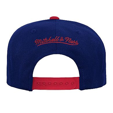 Youth Mitchell & Ness Blue/Red New York Rangers Core Team Two-Tone Snapback Hat