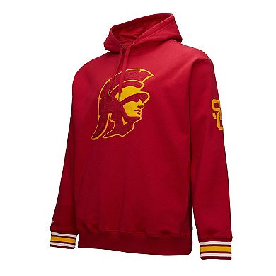Men's Mitchell & Ness Cardinal USC Trojans Chainstich Fleece Pullover Hoodie