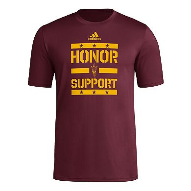 Men's adidas Maroon Arizona State Sun Devils Honor & Support Pre-Game T-Shirt