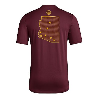 Men's adidas Maroon Arizona State Sun Devils Honor & Support Pre-Game T-Shirt