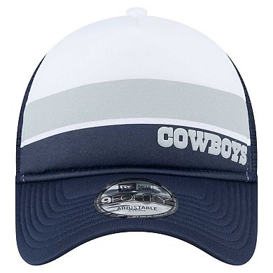 Toddler New Era White/Navy Dallas Cowboys Sport Night Color Block 9FORTY A-Frame Trucker Adjustable Hat