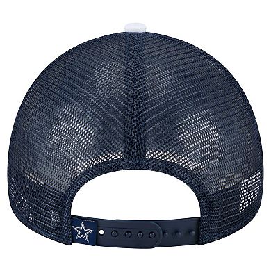 Toddler New Era White/Navy Dallas Cowboys Sport Night Color Block 9FORTY A-Frame Trucker Adjustable Hat