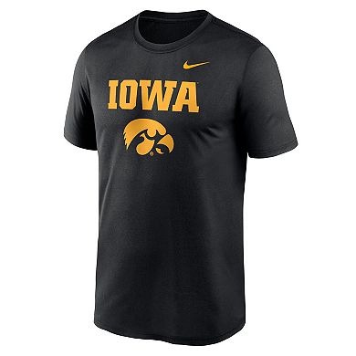Men's Nike Black Iowa Hawkeyes Lockup Legend Performance T-Shirt
