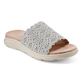 Easy Spirit Alora Women's Rhinestone-Studded Perforated Slide Sandals
