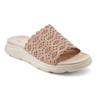 Easy Spirit Alora Women's Rhinestone-Studded Perforated Slide Sandals