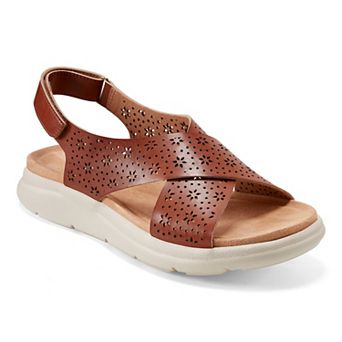 Easy Spirit Amiya Women's Perforated Criss-Cross Strap Slingback Sandals