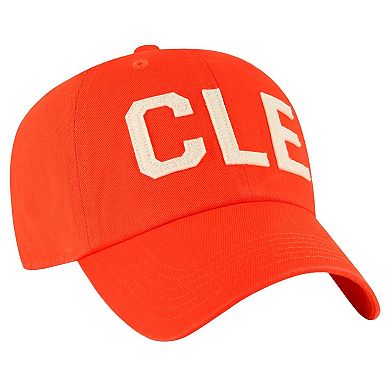 Women's '47 Orange Cleveland Browns Finely Clean Up Adjustable Hat