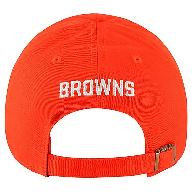 Women's '47 Orange Cleveland Browns Finely Clean Up Adjustable Hat