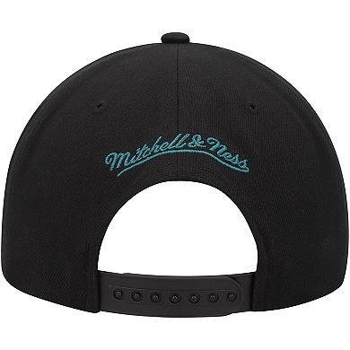 Men's Mitchell & Ness Black San Jose Sharks Core Team Script 2.0 Snapback Hat