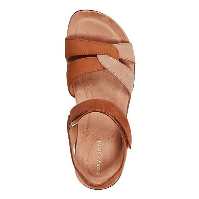 Easy Spirit Marian Women's Leather Adjustable Quarter-Strap Slingback Sandals